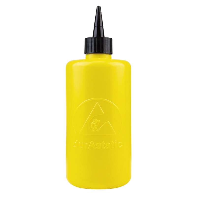 durAstatic® Cone Top Bottle, ESD-Safe, Low Density Polyethylene, Yellow, 16 oz